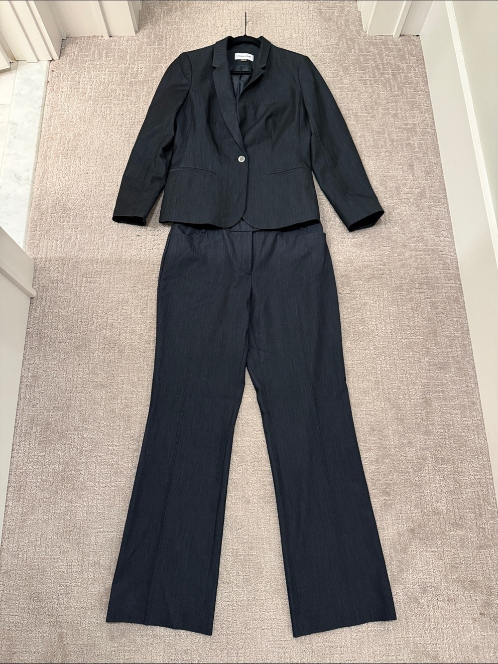 Blue/gray Calvin Klein Women’s pant suit, size 10